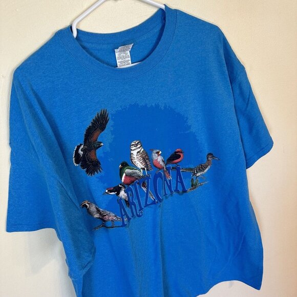 Unisex 2X Arizona State Birding T Shirt Teal Blue Nature Bird Outdoor Lover - Picture 5 of 7